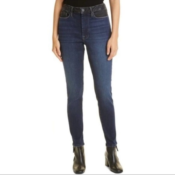NWT Frame Le One Two Tone Skinny Jeans - Picture 1 of 12